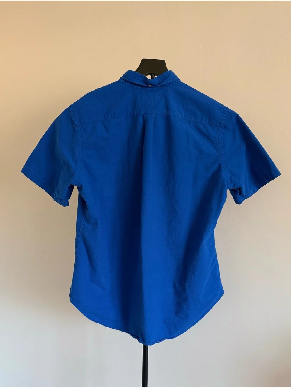 Ralph Lauren Men’s XL Blue Cotton Woven Classic Fit SS Button-Down Pony Shirt